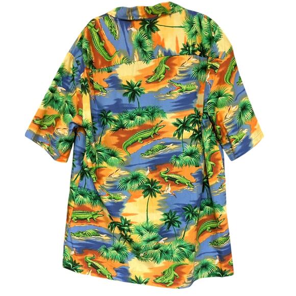 VTG Pacific Legend Hawaiian Shirt Floral Made in Hawaii USA Alligator Beach XL - Picture 3 of 7